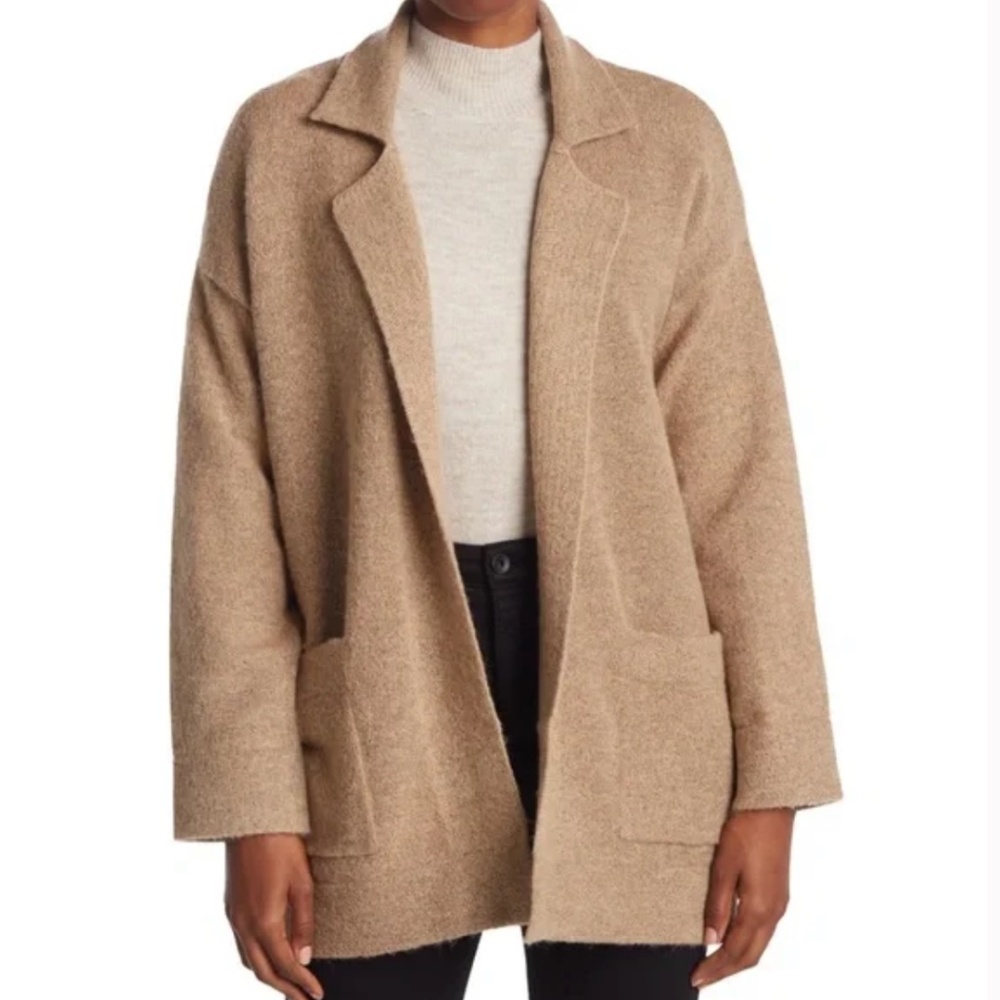 THREAD & SUPPLY Open Front Sweater Cardigan in Camel Size Large
